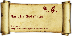 Martin György névjegykártya