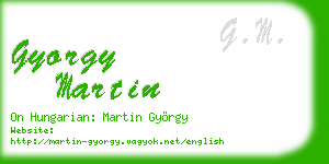 gyorgy martin business card